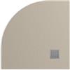 Parama Piatto Doccia semicircolare 90x90 effetto pietra colore avorio | Lithos