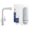 Grohe Rubinetto Cucina Grohe Blue Home Bocca a L Cromo Doccetta Estraibile per Acqua Filtrata e Gasata | 31539000 Cromo