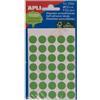 Apli 2058 - Confezione di 5 fogli con etichetta, diametro: 13 mm, colore: verde