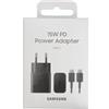 Samsung Caricatore 15W EP-T1510X PD USB-C + Cavo 1m USB-C Black