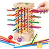 Japace Giochi Montessori per Bambini, Gioco di Società in Legno, Giocattoli Educativi 3 4 5 6 Anni Gioco di Dadi, Giocattoli di Abilità Motorie e Giocattolo di Conteggio Giochi da Famiglie e Viaggio