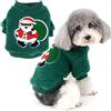 Zunea Cappotto per Cani Piccola Taglia Maglione Invernale in Pile Caldo Cucciolo di Natale Babbo Natale Pullover Abbigliamento Animali Chihuahua Giacca Vestiti Abbigliamento Verde XL
