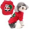 Zunea Cappotto per Cani Piccola Taglia Maglione Invernale in Pile Caldo Cucciolo di Natale Babbo Natale Pullover Abbigliamento Animali Chihuahua Giacca Vestiti Abbigliamento Rosso XL