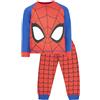 Marvel - Pigiama Spiderman per bambini - Pigiama Spiderman a maniche lunghe - 100% cotone, pigiama supereroe a maniche lunghe - Merchandise ufficiale Marvel, Rosso, 7-8 Anni