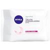 NIVEA Salviette struccanti morbide (1 x 25 pezzi) salviette struccante per pelle secca e sensibile, salviettine umidificate per viso, occhi, labbra e collo