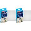 Tesa Insect Stop Zanzariere Attacca & Stacca STANDARD per Finestre - Zanzariera Adesiva - Rete per Zanzariera Regolabile a Piacere - Antracite, 130 cm x 150 cm (Confezione da 2)
