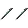 Faber-Castell 130700 - Matita meccanica GRIP PLUS, spessore mina: 0,7 mm, colore fusto: verde metallizzato (Confezione da 2)