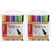 Stabilo Fineliner point 88 Mini - Astuccio da 12 - Colori assortiti (Confezione da 2)