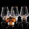 DUJUST Set Bicchieri Whisky da 4 (8oz), Bicchieri da Whisky in Cristallo con Scaglie di Foglia d'Oro 24K, Bicchiere Whisky di Lusso per Brandy/Cognac/Bourbon/Tequila/Scotch, Senza BPA e Senza Piombo