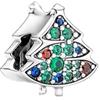 Feitery Allestimento Charm Giorno di Natale Bead Bracciale Regalo di Natale Ciondolo da Donna Argento