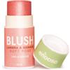 Enooso - Blush in crema stick per Guance Labbra e Occhi ROSA - Illuminante Viso Naturale Profumato e Nutriente con Miche - Glassy Make up 100% Vegan e Artigianale - Made in Italy