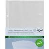 SIGEL Buste trasparenti a 2 facciate 17 x 21,80 cm | SM191, confezione da 10 pezzi, per formato 14,8 x 21 cm, plastica trasparente