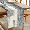 Hanrunsi Runner da Tavola Nero Moderno in Lino Runner da Tavolo Boho a Doppio Strato Addensato Panno Decorativo per Cene di Eventi, Decorazioni per la Casa 33 cm x 183 cm