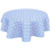 Home Direct Tovaglia in tela cerata plastificata, Proteggi tavolo, rotonda 140cm Blu grigio