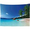 Ulticool - Appeso a Parete Decorazione - Spiaggia Tropicale Mare Isola Palma - 200 x 150 cm Grande Murale Manifesto - Accessori Casa Soggiorno Camera da Letto Soffitto