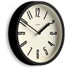 Jones Clocks® Hot Tub Orologio a parete | Piccolo orologio a tondo retrò | 20cm | Nero | Numeri facili da leggere | Ideale per cucina, ufficio, stanza dei bambini, spazi grandi o piccoli