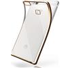 MoEx Cover in Silicone Trasparente Compatibile con Huawei P9 Lite | Bordo Metallizzato, Oro