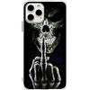 VooDirop Cover per cellulare per Halloween, compatibile con Apple iPhone 12 Mini, trasparente, antiurto, in morbido silicone [antigraffi] TPU ultra sottile, motivo a teschio, trasparente (14)