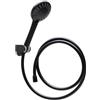Wirquin 60724532 Combinato doccetta 5 getti e flessibile 1,75 m Black Roma, nero