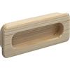 ALLES IM GRIFF Maniglia Cidras larghezza 110 mm, porta scorrevole in legno, impugnatura a conchiglia, misura di ingresso 102 x 42 mm, abete rosso grezzo