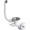 Wirquin, bianco 30723112 scarico per lavello 1 vassoio D90 con troppopieno rotondo e presa lavatrice