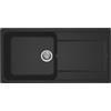 Elleci LG248040 Life 480 - Lavello da cucina, 1 vasca, 1000 x 500 mm, Nero
