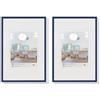 walther design cornice blu 21 x 29,7 cm (DIN A4) Nuovo stile di vita Cornice in plastica KV130L (Confezione da 2)
