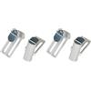 GARDINIA Supporto universale per serree e tapparelle, 2 unità, Chiave a brugola inclusa, Assemblaggio senza viti e senza trapano, Bianco, Metallo/Plastica, Regolabile 6-26 mm (Confezione da 2)