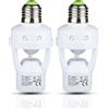 V-TAC Portalampada E27 con Sensore di Movimento per Lampadine E27 Max 60W (Confezione da 2)