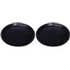 Paderno 11744-32 Teglia Pizza, per Torte e Focacce, Antiaderente, in Ferro Blu, Cucina professionale, per Cottura Elettrica e Gas, Altezza 2.5 cm, Diametro 32 cm (Confezione da 2)