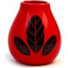 Mate Green Yerba mate-tee ceramica kalebasse Hoja rosso tazza decorata con foglie Yerba Mate 350 ml tazza