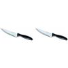Tescoma 862042 Sonic Coltello Cuoco, Acciaio Inossidabile, Nero, 18 cm, 1 Pezzo (Confezione da 2)