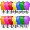 MZYOYO lampadine colorate Lampadina LED E27 2W, lampadine colorate E27 da esterno, per lucine, festa, decorazione natalizia, rosso verde blu arancione giallo rosa viola,Confezione da 14