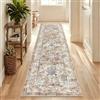 Enyhom Tappeto Corridoio Lungo Vintage Passatoia Corridoio 60 x 240 cm Morbido Tappeto Cucina Antiscivolo Lavabile in Lavatrice Tappeto per Corridoio, Camera da Letto, Scale e Ingresso, Lavanderia