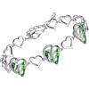 Leafael Festa della Mamma Bracciale Donna Cuore Infinity Love con Pietra dei Desideri e Cristalli Portafortuna Gioiello Anallergico Argento o Oro Rosa con Scatola Regalo Estensore Catena 7+2 Pollici