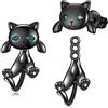 POPLYKE Orecchini a perno Axolotl, a forma di gatto, cane, rana, da donna, in argento Sterling 925, maiale, gatto, rana, ipoallergenici, volpe, bulldog francese, idea regalo di compleanno