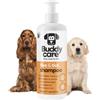 Buddycare Shampoo per Cani Antipulci e Zecche, elimina Acari, Detergente Tea Tree e Shampoo Antipulci all'eucalipto (500ml)
