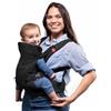 YOU+ME Marsupio neonato 0-36 Mesi (3,2-15 kg) - Marsupio bambino, Tutte le posizioni, ergonomico, regolabile e traspirante con pannelli in rete 3D e bavaglino 2-in-1 (Negro)