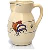 Colì, Brocca Ursulo 20 cm Serie Gallo, Brocca Acqua, Brocca Vino, Brocca e Caraffe da Tavola, Brocca Terracotta