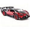 TGRCM-CZ Bugatti Vision GT Supercar 1/32 in lega di zinco pressofusione pull back modello auto giocattolo suono e luce per ragazzo ragazza regalo (rosso)