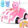Yellcetoy Giocattolo Regali per Ragazze 2 3 4 5 anni, Macchina Telecomandata con Luci e Musica, Macchina Radiocomandata 2.4Ghz, rc Car Rosa