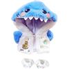 niannyyhouse Vestiti per bambole di peluche da 20 cm, cappotto di squalo blu, felpa con cappuccio, scarpe, 20,3 cm, accessori per bambole, vestiti per costumi (blu)