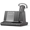 POLY Plantronics DECT Savi W8240 - Cuffie convertibili con base e archetto per il collo e gancio, colore: Nero
