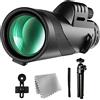 mingchengheng Monocoli Telescopio Monoculare 80 X 100 Monocolo Telescopio Cannocchiale Professionale Potente HD Compatto Impermeabile Cannocchiale Per Adulti Per Birdwatching, Caccia, Con Treppiede Supporto