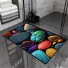 Olnamaro Tappeto Bagno Antiscivolo,Tappeti Bagno&Door Mat&Motivo in Pietra 3D,Tappeto Bagno Assorbente 80x50cm,Asciugare Rapidamente all'Aria e Decorare l'atmosfera (80x50CM, Rosso)