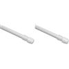 GARDINIA Bastone per tenda a pressione, Estensibile, 2 pezzi, Fissaggio senza trapano o viti, Ø 8 mm, 35-45 cm, Bianco (Confezione da 2)