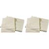Gabel Set Asciugamano con Ospite, Tinta Unita, 100% Cotone, Ecru', 100 x 60 cm (Confezione da 2)