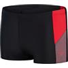 Speedo Dive I Aquashort Uomo, Nero/Fed Rosso/Tortora, XXS