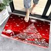 GUOCU Tappeti Natalizi Zerbino di Natale Creativo,Tappeti Bagno Antiscivolo con Motivo Natalizio,Tappetino da Bagno,Tappeto Cucina,Moquette,Zerbino di Benvenuto da Esterno per Interni J 50x80CM