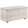 Baule portatutto in legno con piedini 90 lt 90x45x45 cm